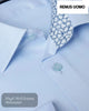 Blue Stretch Tapered Fit Mens Shirt Style: 18677/21 - Hugh McElvanna Menswear
