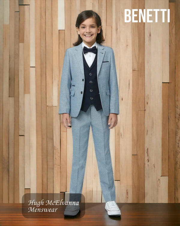 Boys Fashion 3Pc. Suit by Benetti Style: NAPOLI - Hugh McElvanna Menswear