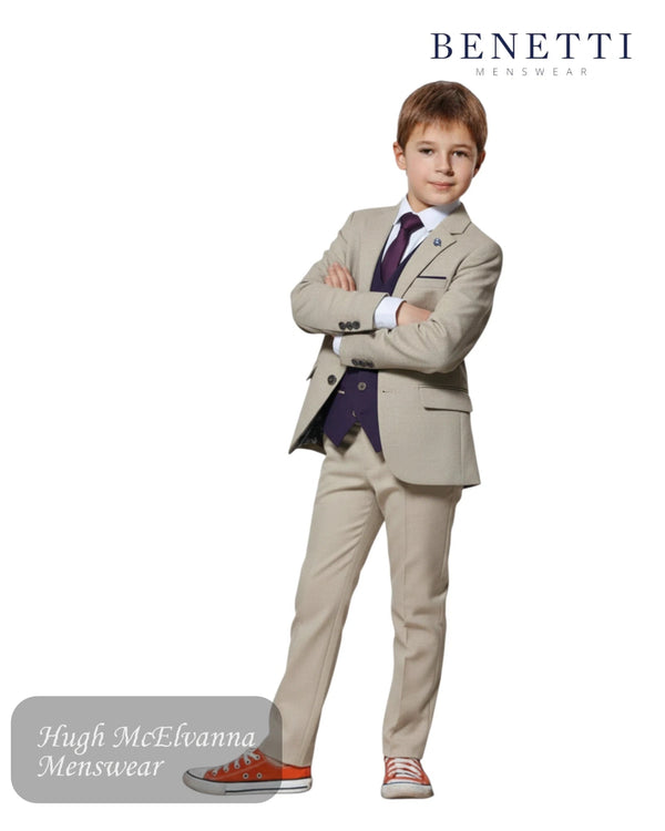 Boys Fashion 3Pc. Suit by Benetti Style: ZAC - Hugh McElvanna Menswear