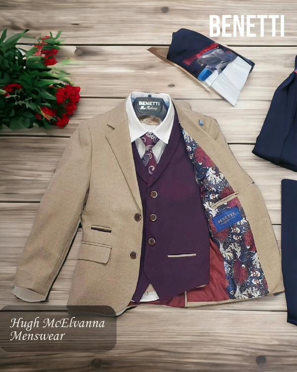 Boys Fashion 3Pc. Suit by Benetti Style: ZAC - Hugh McElvanna Menswear