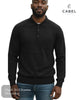 Cable 3 Button Long Sleeve Polo Pullover - Hugh McElvanna Menswear