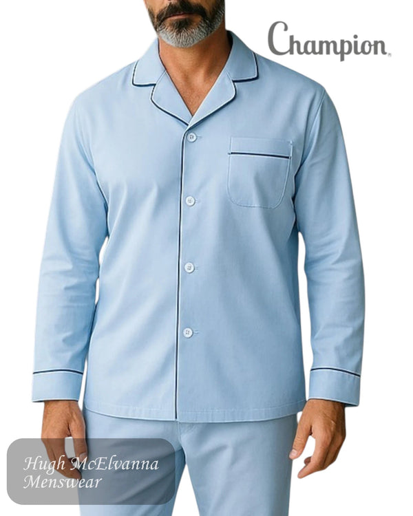 Champion Men's Navy Poly - Cotton Pyjama Set - Hugh McElvanna Menswear