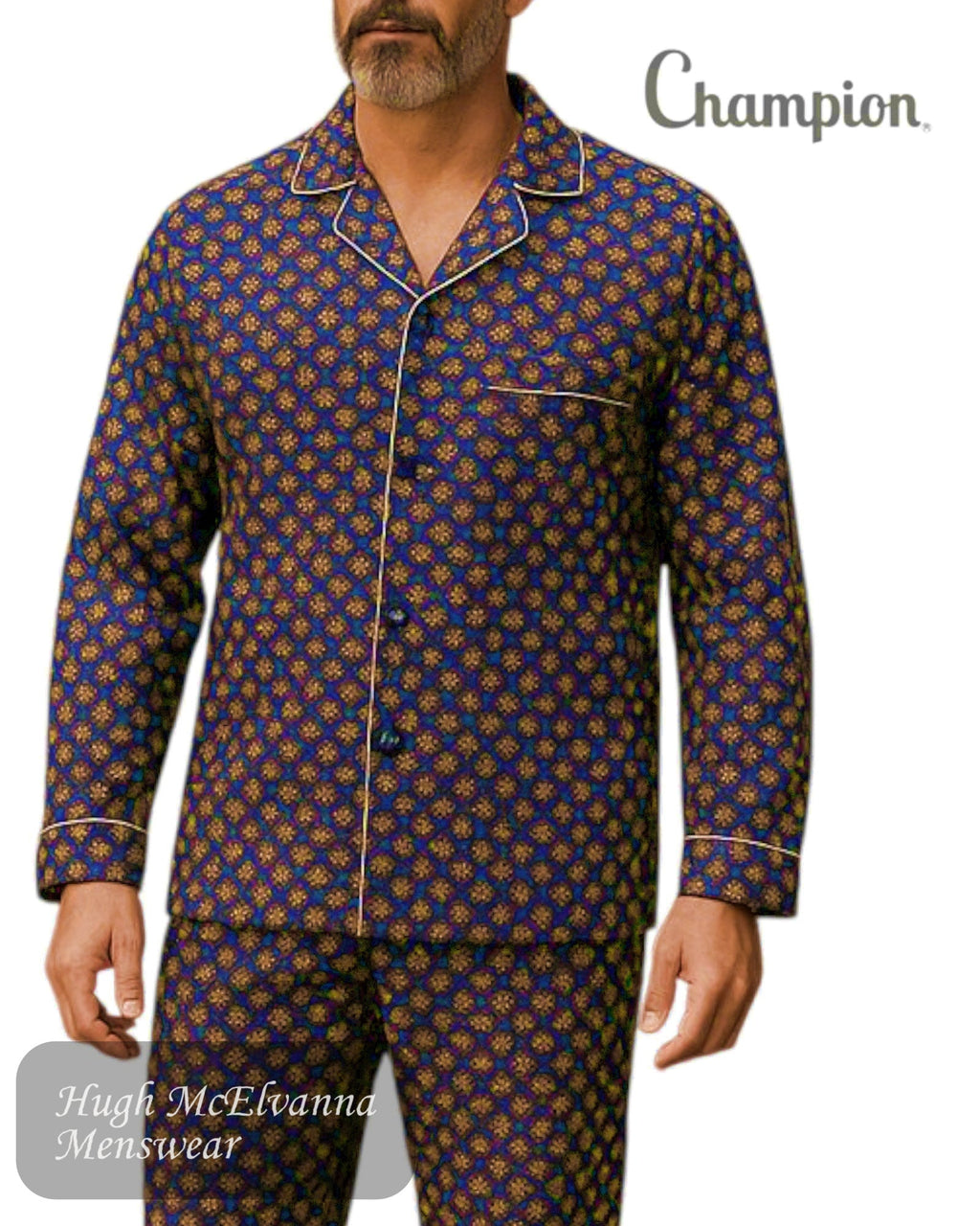 Champion Navy Brushed Cotton Pyjamas Set - Hugh McElvanna Menswear