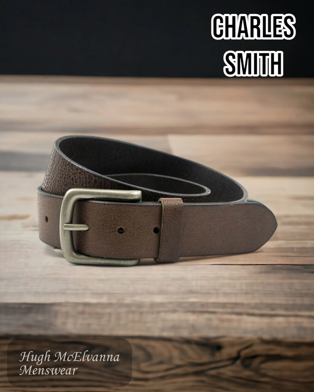 Charles Smith Brown Leather Belt Style: 30016 - Hugh McElvanna Menswear
