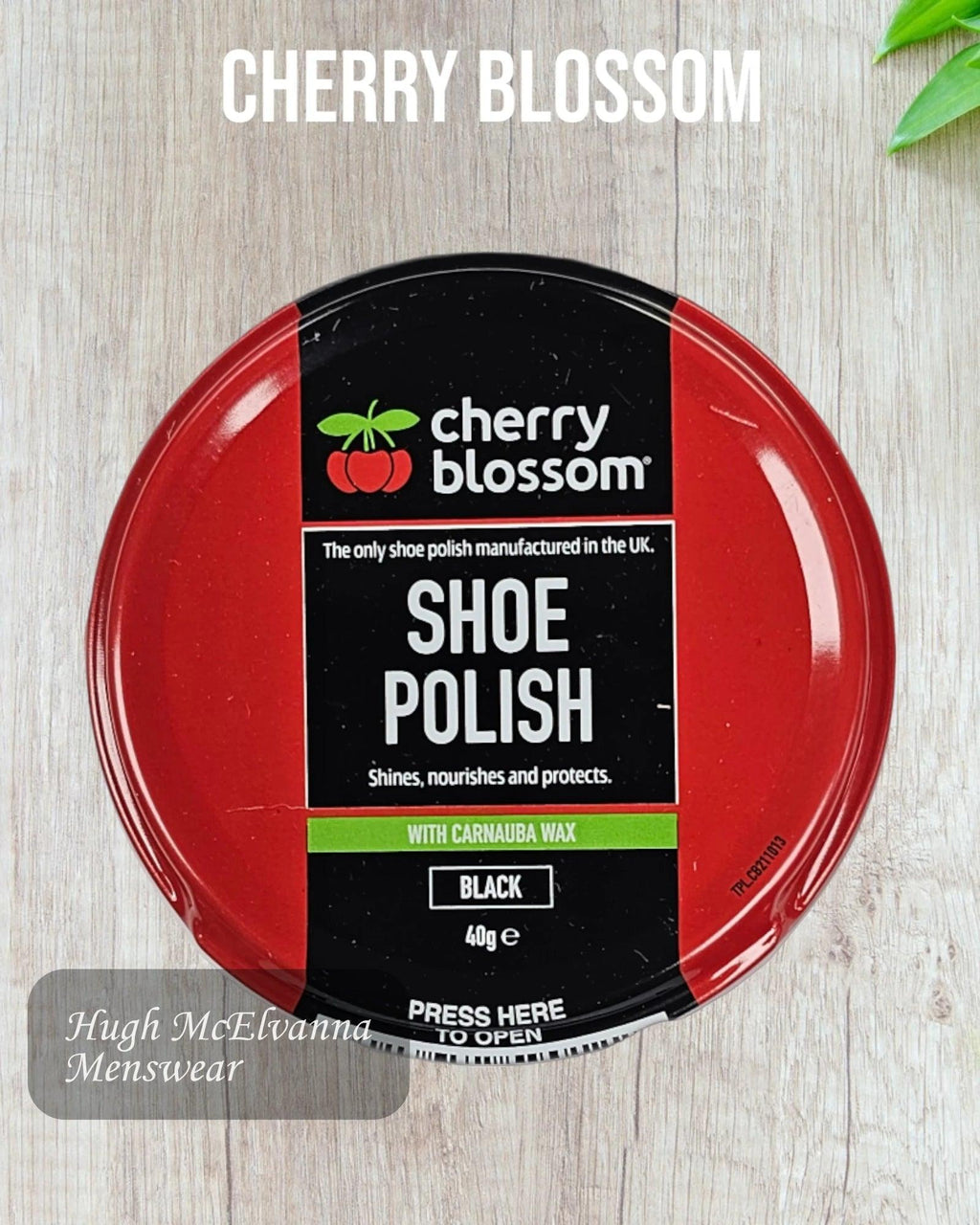 Cherry Blossom Black Polish - Hugh McElvanna Menswear