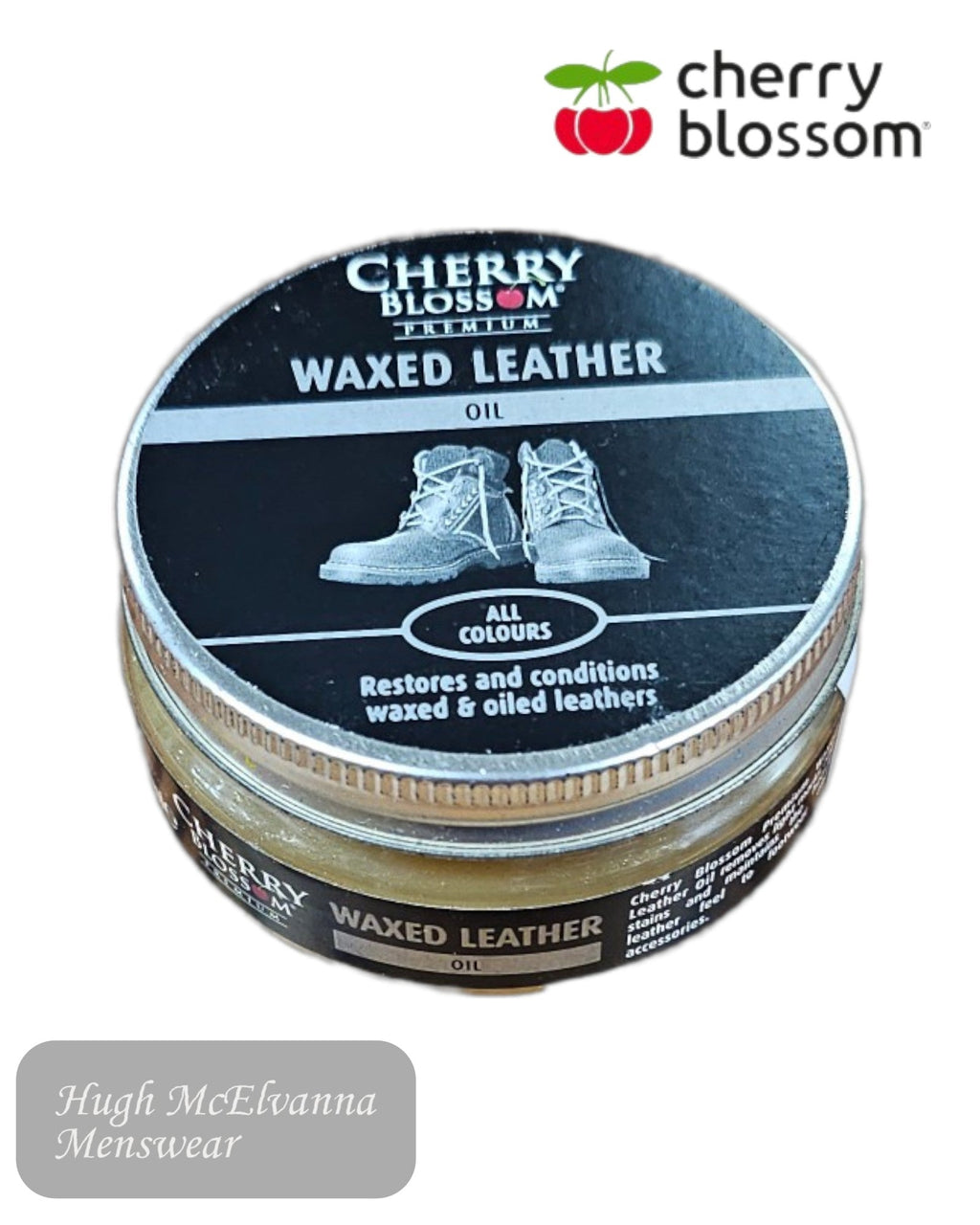 Cherry Blossom Waxed Leather Oil – Premium Leather Conditioner & Reviver - Hugh McElvanna Menswear