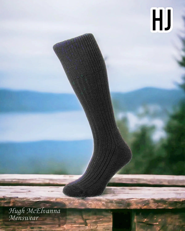 Commando BLACK long Socks - HJ3000 - Hugh McElvanna Menswear