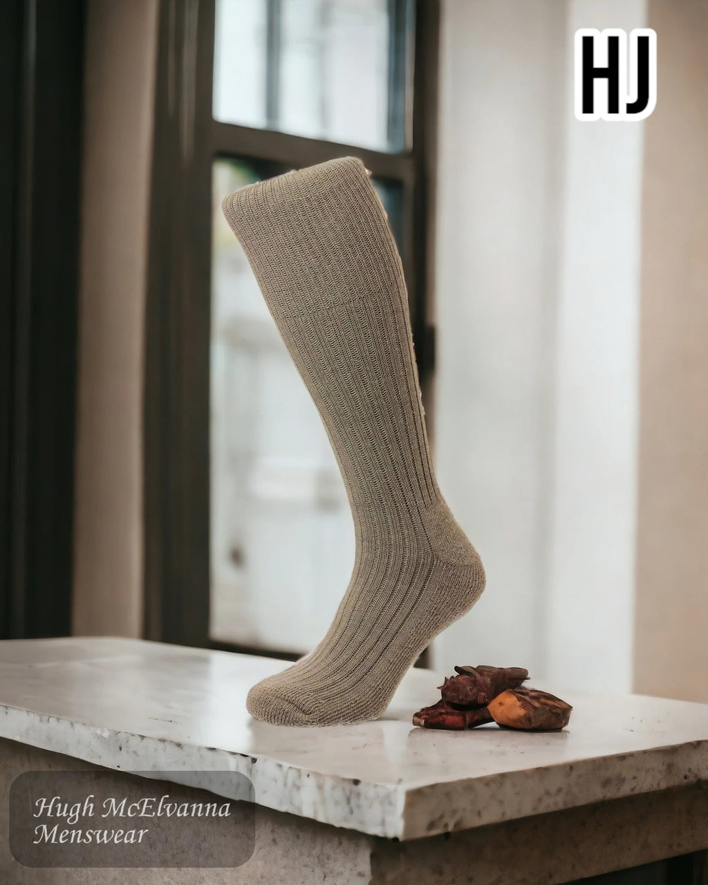 Commando OATMEAL long Socks - HJ3000 - Hugh McElvanna Menswear
