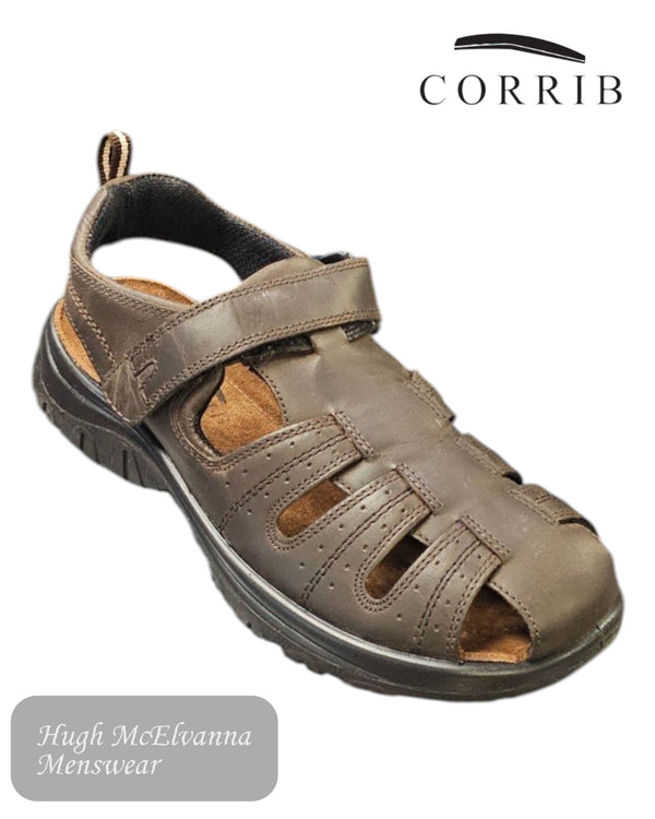 Corrib MAX Men’s Closed Toe Leather Sandal – Brown - Hugh McElvanna Menswear