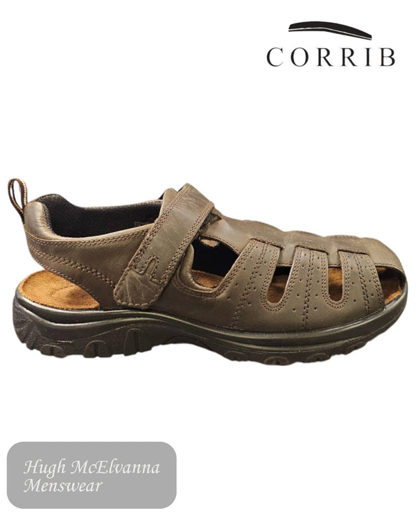 Corrib MAX Men’s Closed Toe Leather Sandal – Brown - Hugh McElvanna Menswear