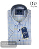 Daniel Grahame Blue Check Short Sleeve Shirt | 14150SS/21 - Hugh McElvanna Menswear