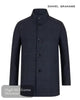 Daniel Grahame Navy Check Overcoat - Hugh McElvanna Menswear