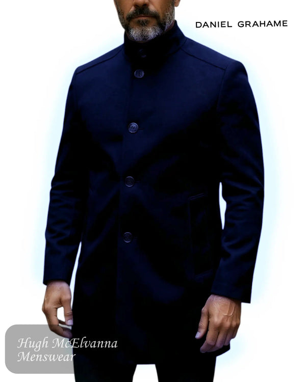Daniel Grahame Watson Navy Fashion Overcoat 90206 - 28 - Hugh McElvanna Menswear