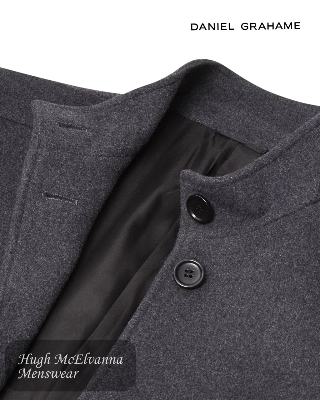 Daniel Grahame Watson Overcoat – Grey - 90206/07 - Hugh McElvanna Menswear
