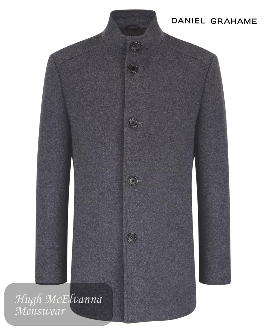 Daniel Grahame Watson Overcoat – Grey - 90206/07 - Hugh McElvanna Menswear