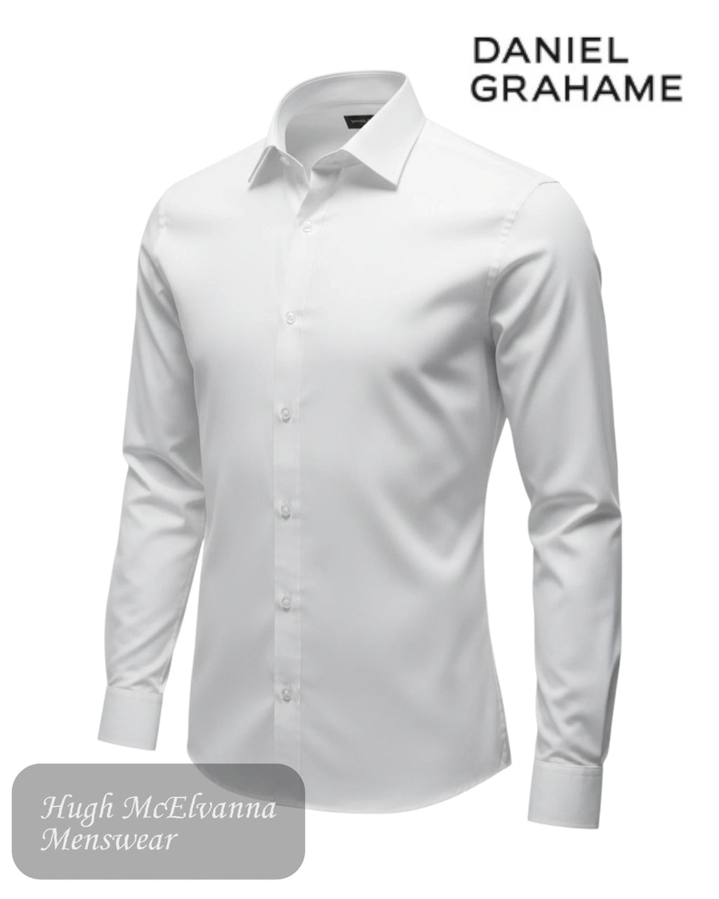 Daniel Grahame White Formal Shirt - 15300/01 - Hugh McElvanna Menswear
