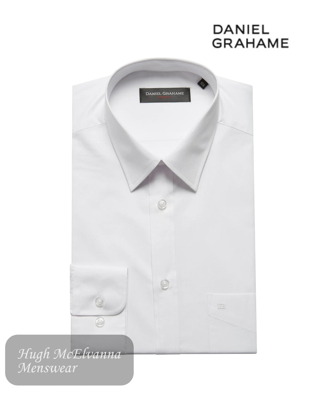 Daniel Grahame White Formal Shirt - 15300/01 - Hugh McElvanna Menswear