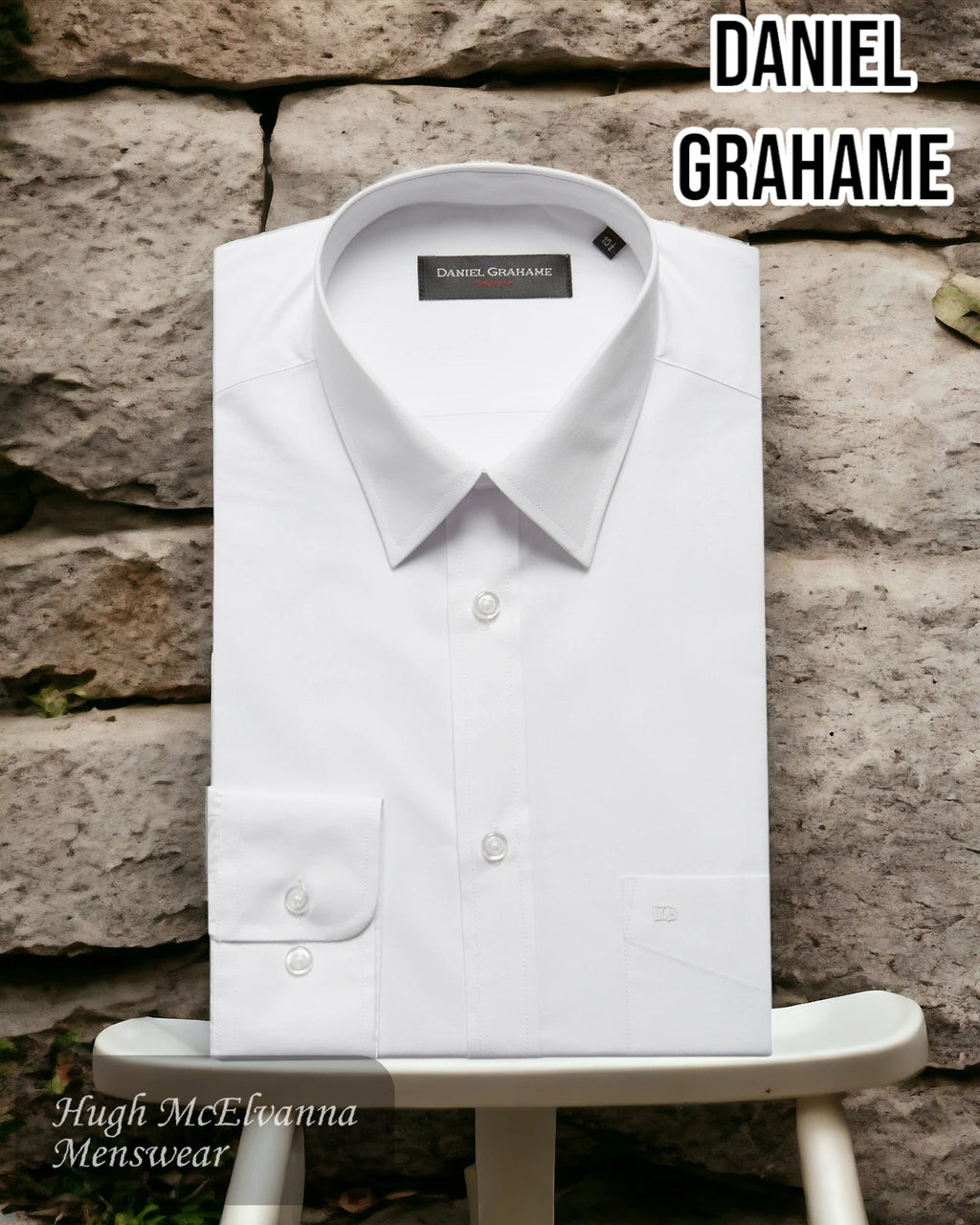 Daniel Grahame White Formal Shirt - 15300/01 - Hugh McElvanna Menswear