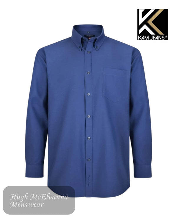 Dark Blue King Size Long Sleeve Oxford Shirt | KBS 664A - Hugh McElvanna Menswear