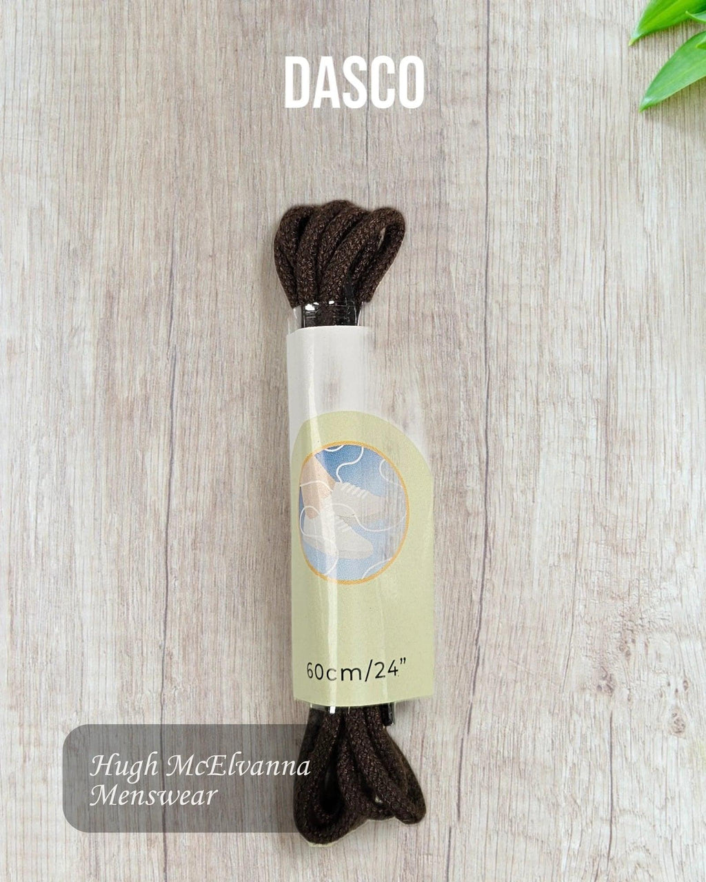 Dasco Brown 60cm Round Lace - Hugh McElvanna Menswear