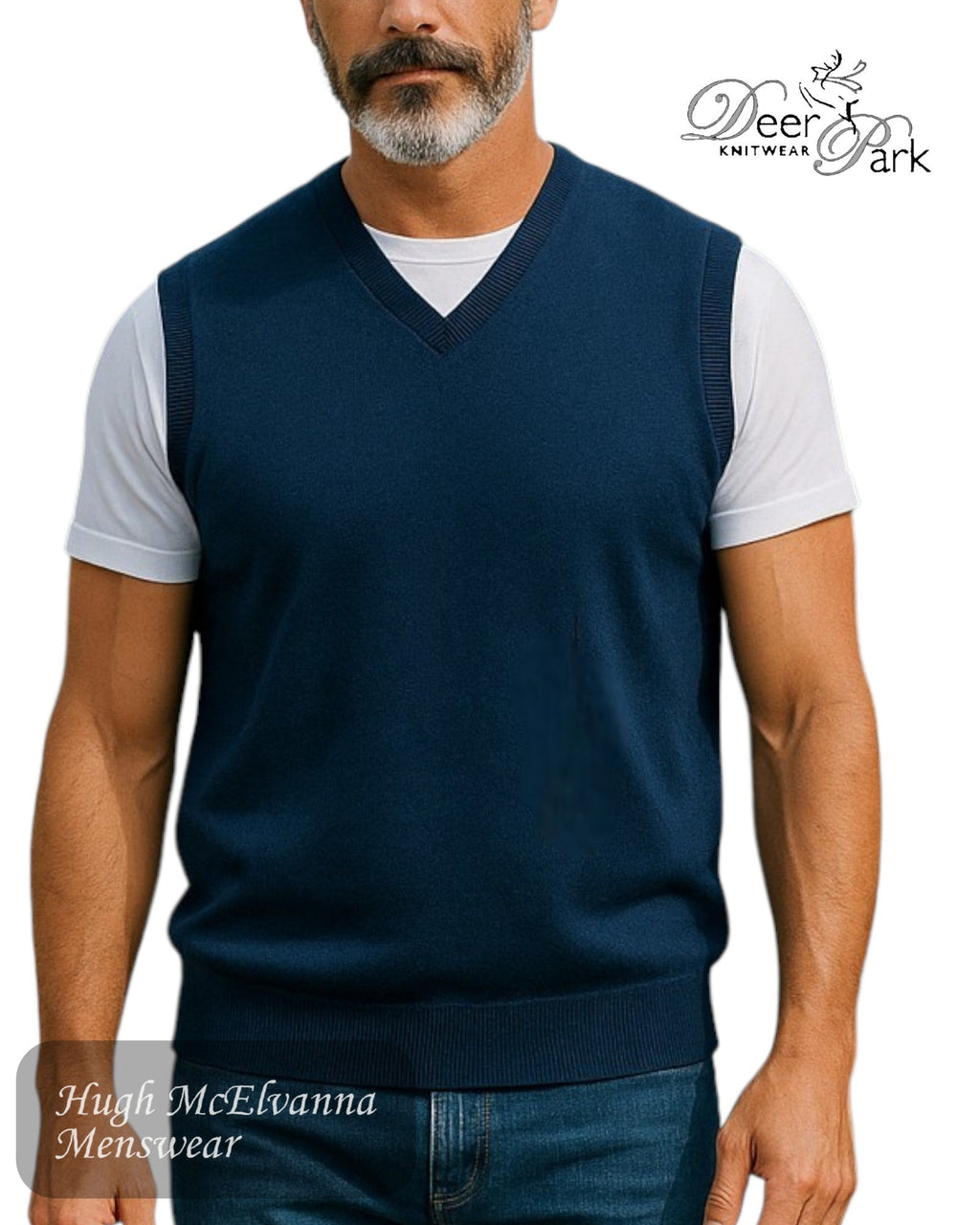 Deer Park Men’s Sleeveless Wool - Rich Tank Top – Style D2943 - Hugh McElvanna Menswear