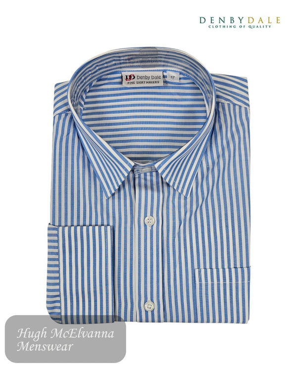 Denbydale Blue Stripe Shirt | M1KQ - Hugh McElvanna Menswear
