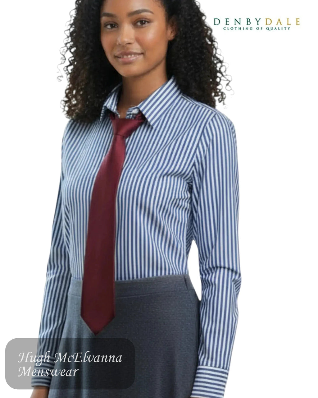 Denbydale Stripe Blouse for 6th Year - Hugh McElvanna Menswear