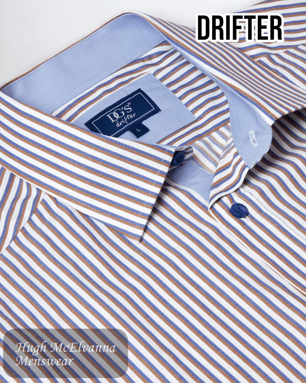 DGs Drifter Brown Long Shirt 14650/47 - Hugh McElvanna Menswear