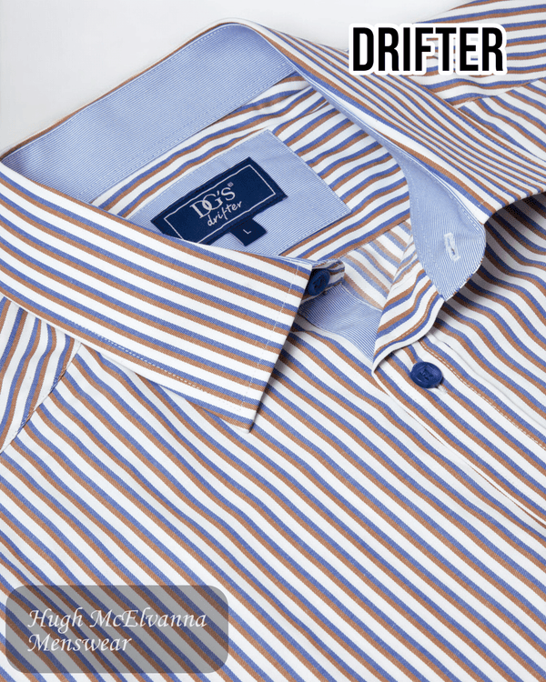 DGs Drifter Brown Long Shirt 14650/47 - Hugh McElvanna Menswear