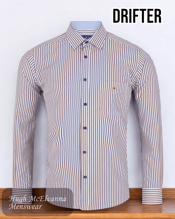 DGs Drifter Brown Long Shirt 14650/47 - Hugh McElvanna Menswear