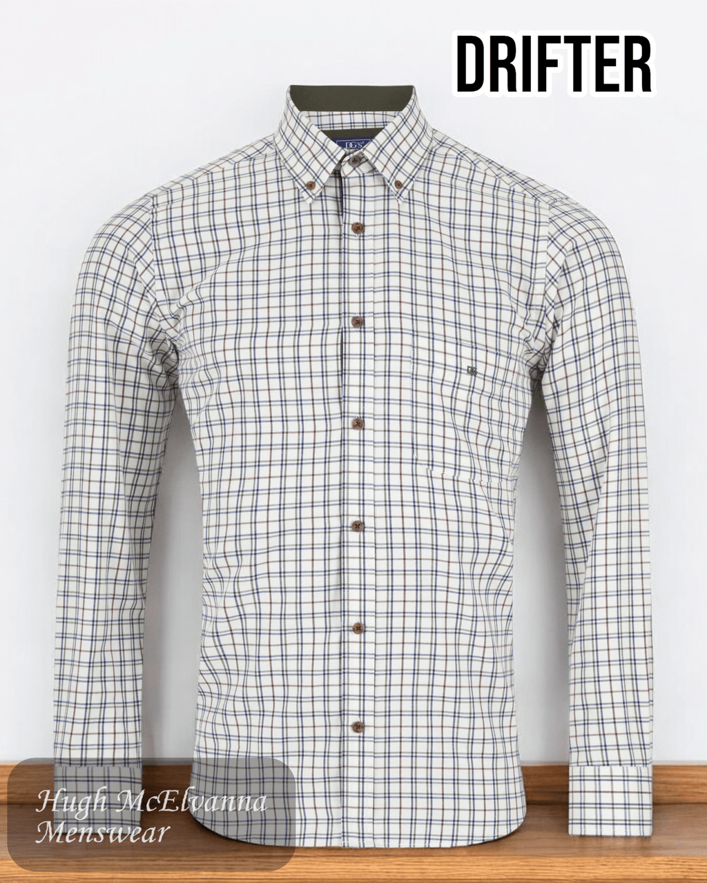 DGs Drifter Cream Shirt - 14664/90 - Hugh McElvanna Menswear