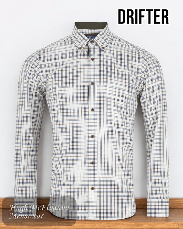 DGs Drifter Cream Shirt - 14664/90 - Hugh McElvanna Menswear