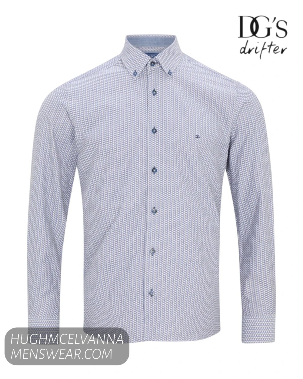 DG's Drifter Design Shirt with Button Down Collar 14181/24 - Hugh McElvanna Menswear - Shirt