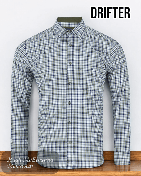 DGs Drifter Green Check Shirt - 14658/36 - Hugh McElvanna Menswear