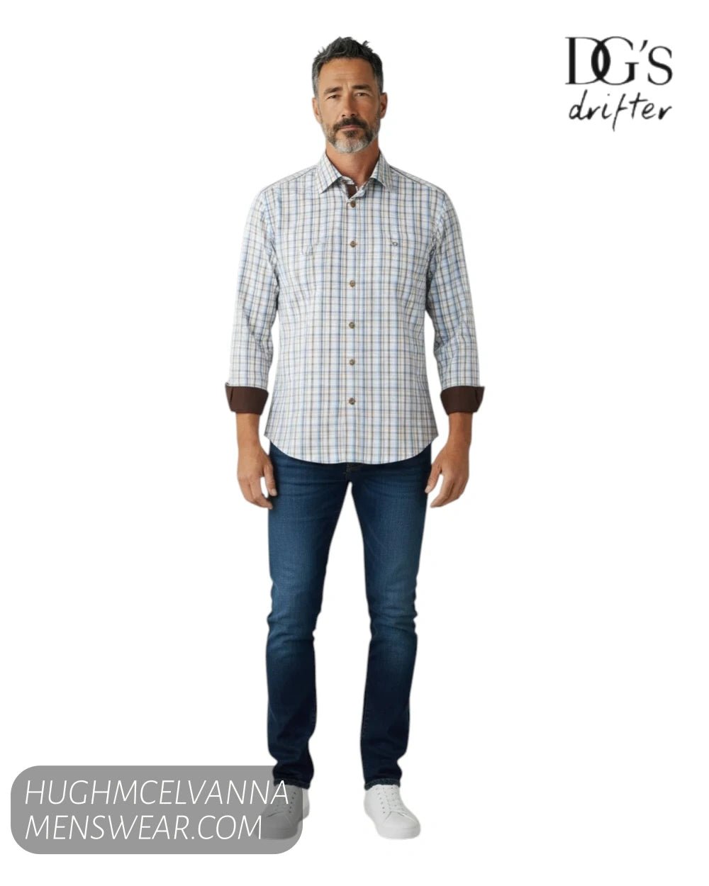 DG's Drifter Long Sleeve Check Shirt 14047/48 - Hugh McElvanna Menswear - Shirt