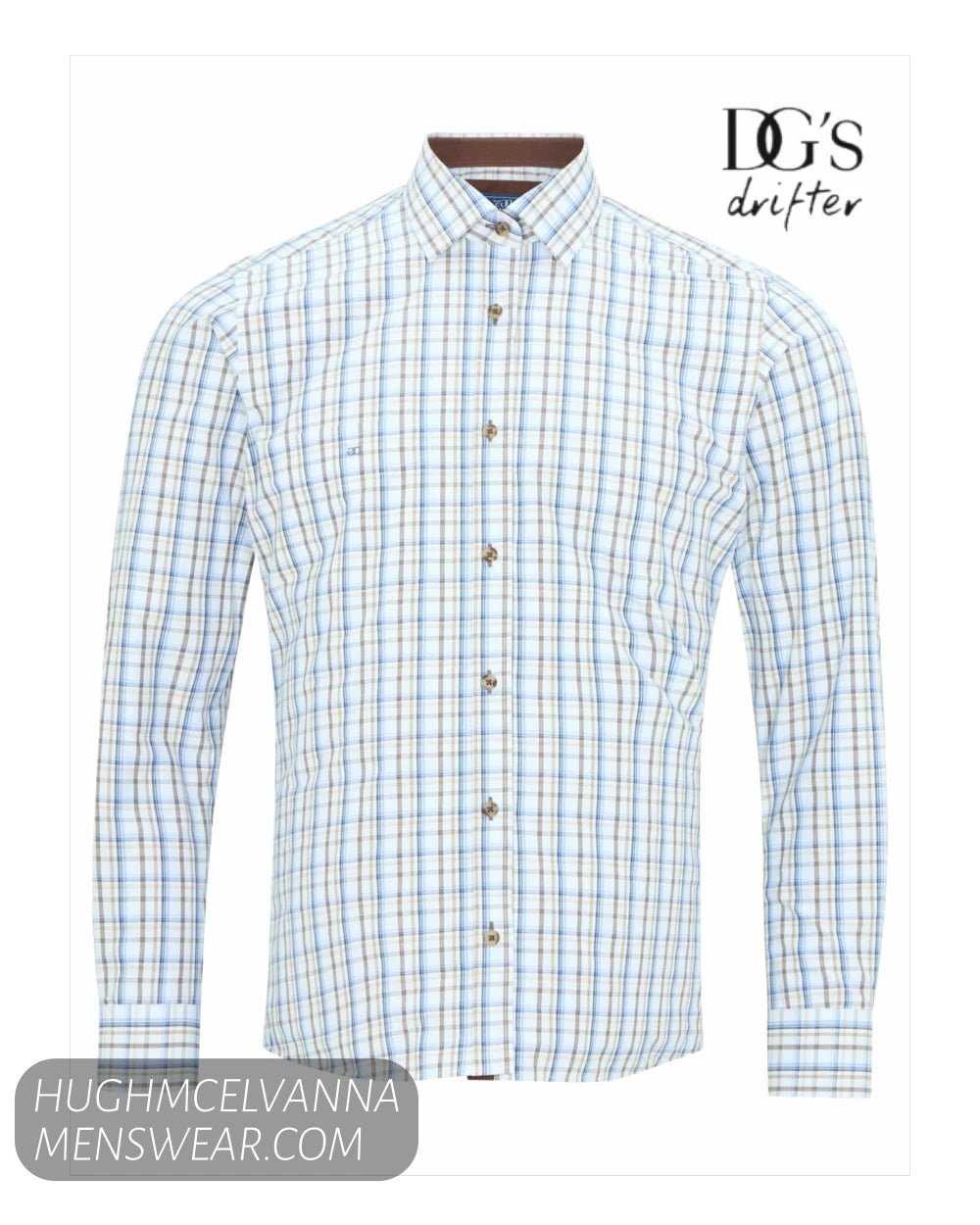 DG's Drifter Long Sleeve Check Shirt 14047/48 - Hugh McElvanna Menswear - Shirt