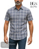 DG's Drifter Men's Stone Check Short Sleeve Shirt - 14727/92 - Hugh McElvanna Menswear