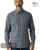 DG's Drifter Navy Check Shirt with Button Down Collar 14043/78 - Hugh McElvanna Menswear - Shirt