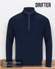 DGs DRIFTER Navy Quarter Zip Pullover (55184 - 78) - Hugh McElvanna Menswear