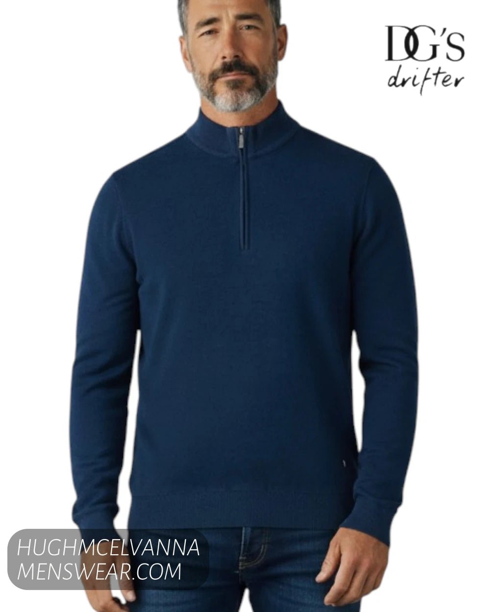 DG's Drifter Quarter Zip Sweatshirt 55120/27 - Hugh McElvanna Menswear - Sweaters