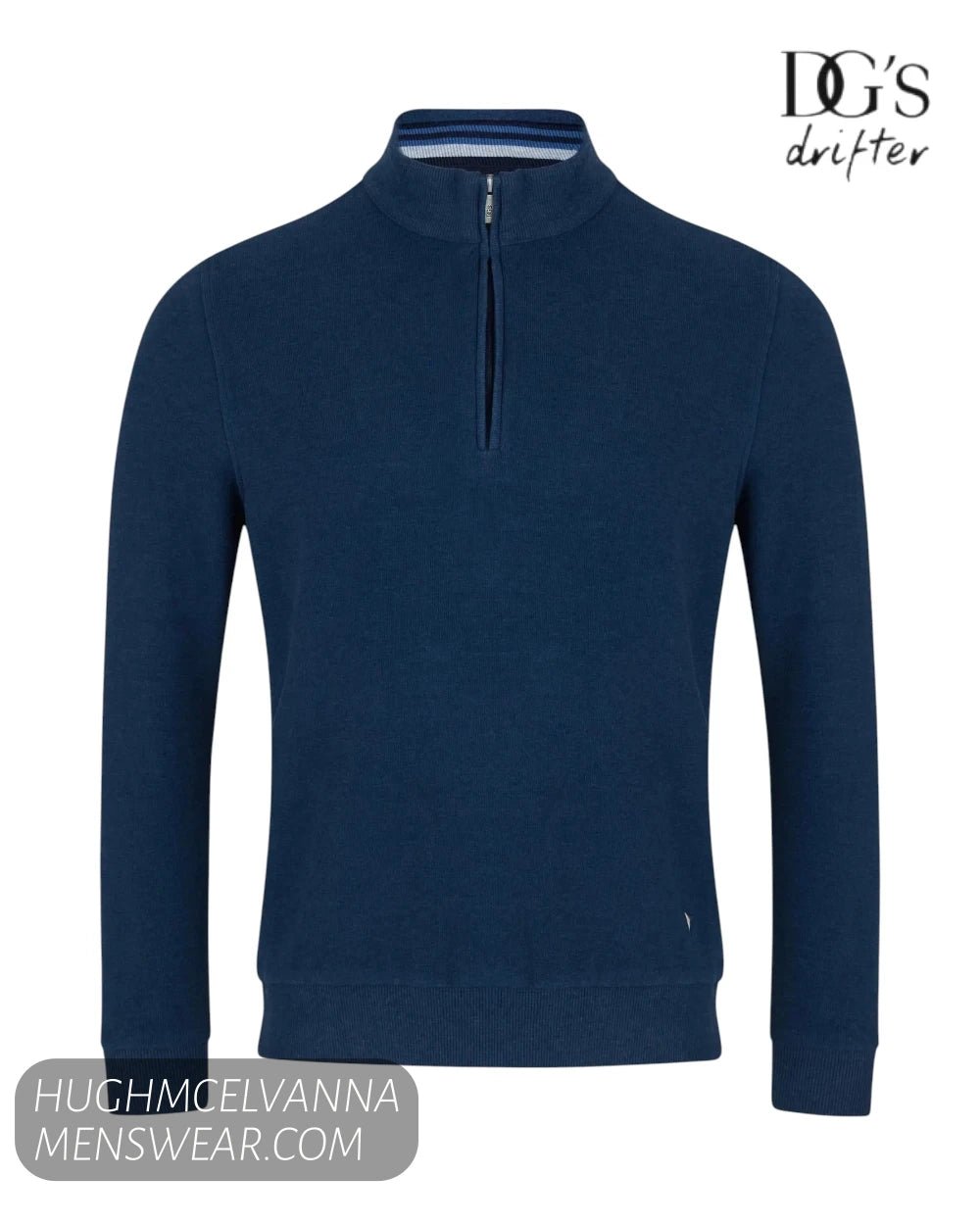 DG's Drifter Quarter Zip Sweatshirt 55120/27 - Hugh McElvanna Menswear - Sweaters