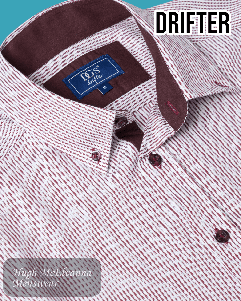 DG's Drifter Red Long Shirt - 14467/16 - Hugh McElvanna Menswear