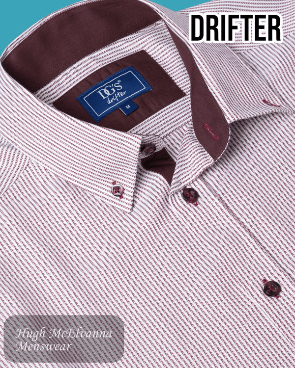 DG's Drifter Red Long Shirt - 14467/16 - Hugh McElvanna Menswear