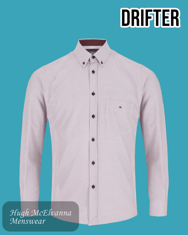 DG's Drifter Red Long Shirt - 14467/16 - Hugh McElvanna Menswear