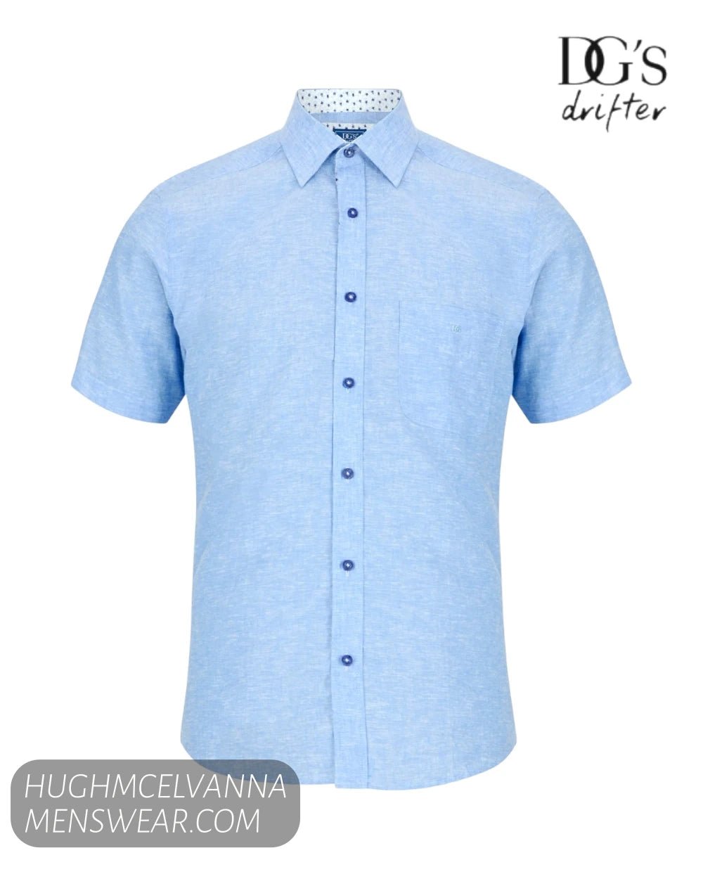 DG's Drifter Short Sleeve Cotton Shirt - 14770SS - Hugh McElvanna Menswear