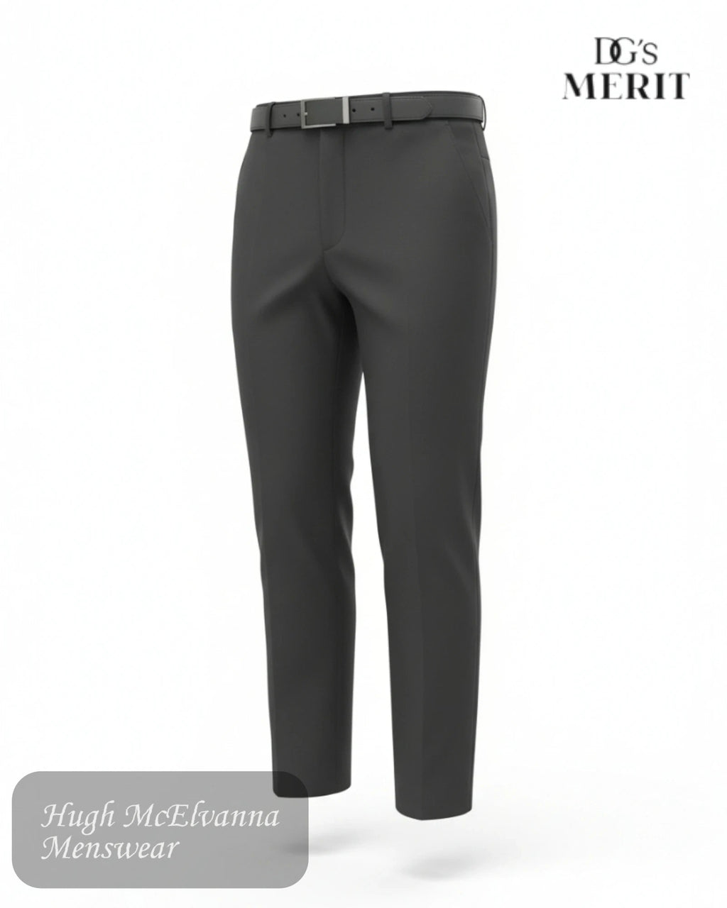 DG's Merit BLACK Regular Fit Trouser | 72268/00 - Hugh McElvanna Menswear