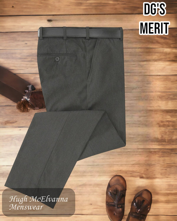 DGs Merit CHARCOAL Stretch Trouser 71686/08 - Hugh McElvanna Menswear