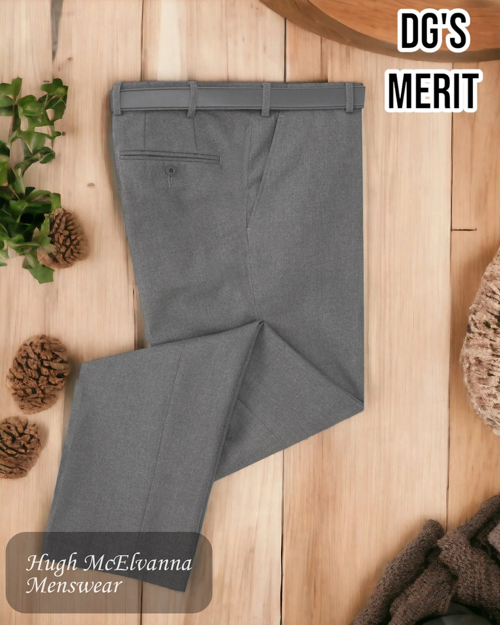 DG's Merit MID GREY Regular Fit Trouser Style: 72268/06 - Hugh McElvanna Menswear
