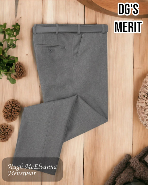 DG's Merit MID GREY Regular Fit Trouser Style: 72268/06 - Hugh McElvanna Menswear
