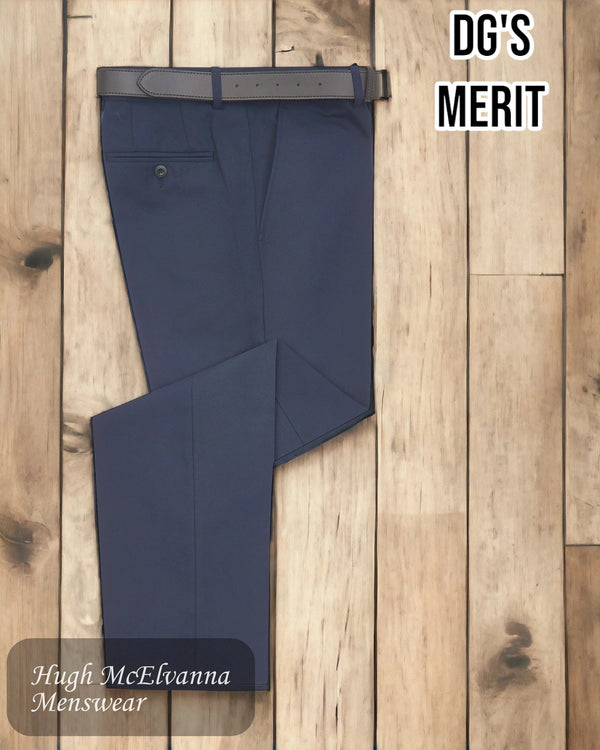 DG's Merit NAVY Regular Fit Trouser Style: 72268/78 - Hugh McElvanna Menswear